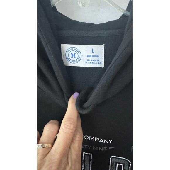 Hurley Freedom Company Black Hoodie Pullover Sweatshirt NWT Size L - Picture 2 of 16